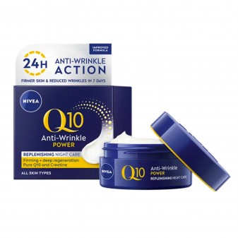 Nivea Q10 Power Crema Notte Anti-Rughe Rigenerante Rimpolpante con