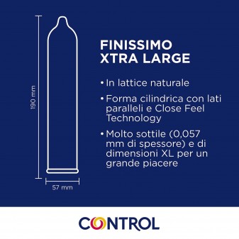 Preservativi Control Finissimo XL - Scatola da 6 Profilattici