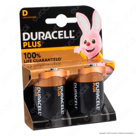 Duracell Plus Power Alcaline Torcia D - Blister 2 Batterie Duracell Plus Power Alcaline Torcia D - Blister 2 Batterie