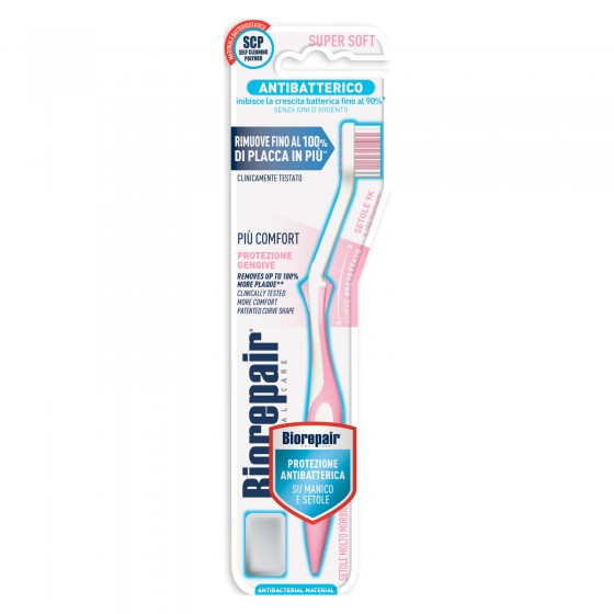 Biorepair Spazzolino Curve Antibatterico Super Soft a Setole Super Biorepair Spazzolino Curve Antibatterico Super Soft a Setole Super