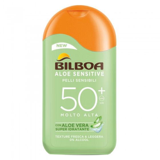 Bilboa Aloe Sensitive SPF 50+ Crema Solare a Protezione Molto Alta Bilboa Aloe Sensitive SPF 50+ Crema Solare a Protezione Molto Alta