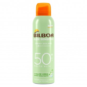 Bilboa Aloe Sensitive SPF 50+ Spray Solare a Protezione Molto Alta