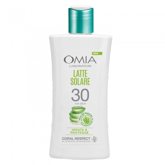 Omia Latte Solare SPF 30 a Protezione Alta con Aloe Vera del Salento Omia Latte Solare SPF 30 a Protezione Alta con Aloe Vera del Salento