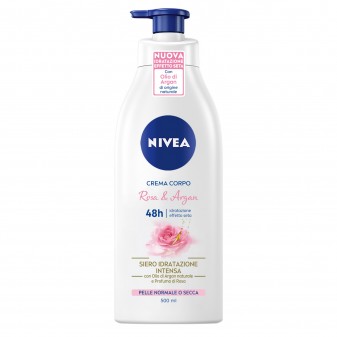Nivea Rosa e Argan Crema Corpo Idratante Effetto Seta 48h Pelle