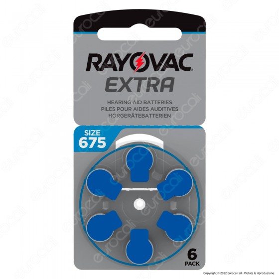 Rayovac Extra Misura 675 - Confezione 6 Batterie per Protesi Acustiche Rayovac Extra Misura 675 - Confezione 6 Batterie per Protesi Acustiche
