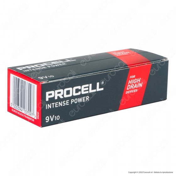 Procell Duracell Intense Power 6LR61 E-Block Transistor 9V for High Procell Duracell Intense Power 6LR61 E-Block Transistor 9V for High