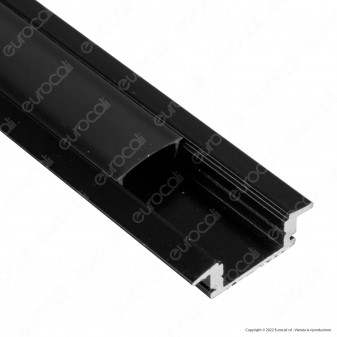 V-Tac VT-8106 Profilo in Alluminio Nero per Strisce LED Lunghezza 2