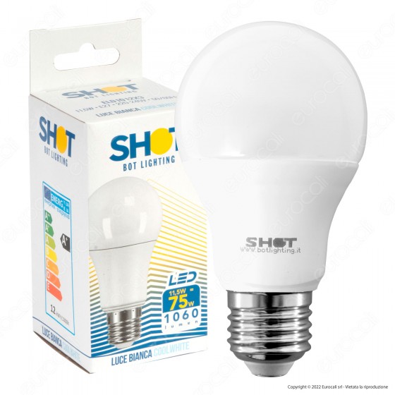 Bot Lighting Shot Lampadina LED E27 11,5W Bulb A60 - mod. ELD1012X2 / Bot Lighting Shot Lampadina LED E27 11,5W Bulb A60 - mod. ELD1012X2 /