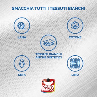 Omino Bianco Sbianca Lana Cotone e Seta - Confezione da 5 Bustine