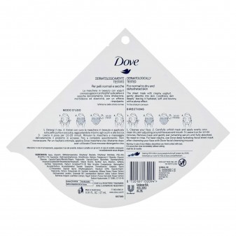 Dove Maschera Viso Idratante in Tessuto - Trattamento da 1