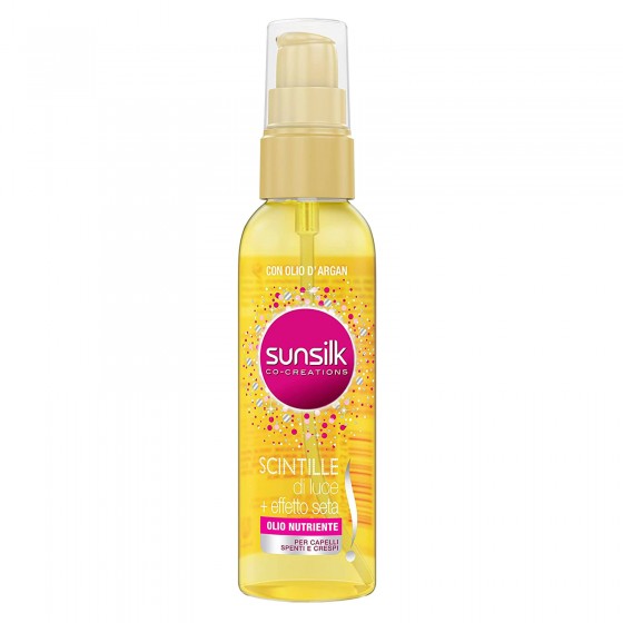 Sunsilk Scintille di Luce + Effetto Seta Olio Nutriente Spray Per Sunsilk Scintille di Luce + Effetto Seta Olio Nutriente Spray Per