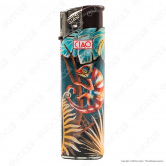 Ciao Accendino Elettronico Large Fantasia Chameleon - Serie da 5