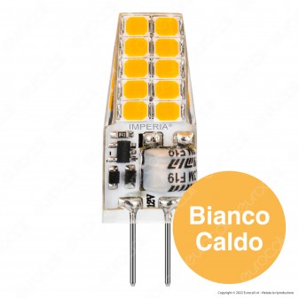 Imperia Lampadina LED Bispina G4 2.2W SMD 12V AC/DC Tubolare -