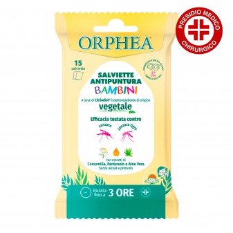 Orphea Salviette Antipuntura Delicate Repellenti Anti Zanzare Tigre