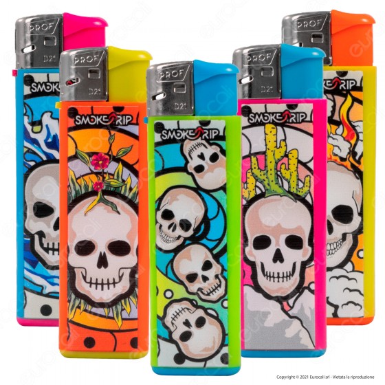 SmokeTrip Color Accendino Elettronico Large Fantasia Skull Elements - SmokeTrip Color Accendino Elettronico Large Fantasia Skull Elements -