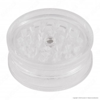 Grinder Tritatabacco 2 Parti in Plastica Trasparente Colorata