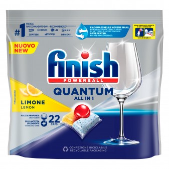 Finish Powerball Quantum All in 1 Detersivo Lavastoviglie Fragranza