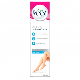 Veet Pure Crema Depilatoria Idratante per Pelli Sensibili - Flacone