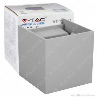 V-Tac VT-759-12 Lampada LED da Muro 11W Wall Light Grigia con