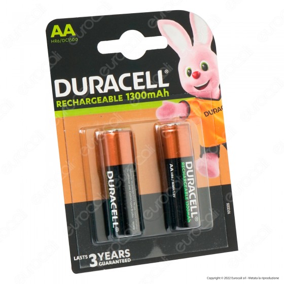 Duracell Rechargeable 1300mAh Pile HR6 Ricaricabili Stilo AA Mignon Duracell Rechargeable 1300mAh Pile HR6 Ricaricabili Stilo AA Mignon