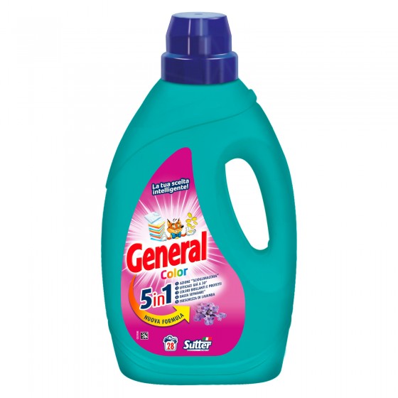 General Color 5in1 Detersivo Liquido per Lavatrice 28 Lavaggi - General Color 5in1 Detersivo Liquido per Lavatrice 28 Lavaggi -