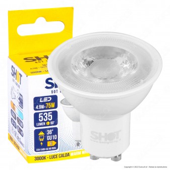 Bot Lighting Shot Lampadina LED GU10 4.9W Faretto Spotlight SMD -