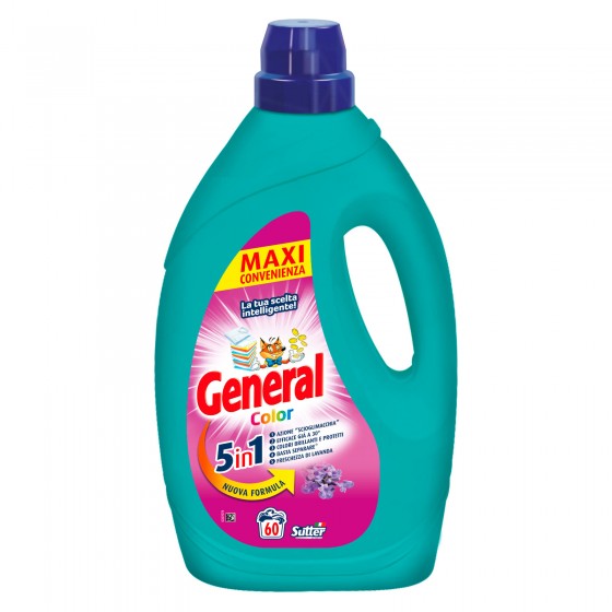 General Color 5in1 Detersivo Liquido per Lavatrice 60 Lavaggi - General Color 5in1 Detersivo Liquido per Lavatrice 60 Lavaggi -