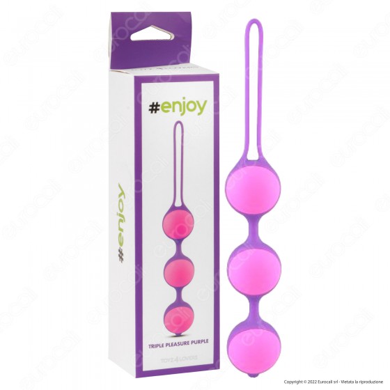 Toyz4Lovers Enjoy Triple Pleasure Purple Palline Vaginali in Silicone Toyz4Lovers Enjoy Triple Pleasure Purple Palline Vaginali in Silicone