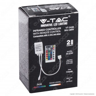 V-Tac VT-2428 Controller Dimmer Changing Color per Strisce LED RGB+W