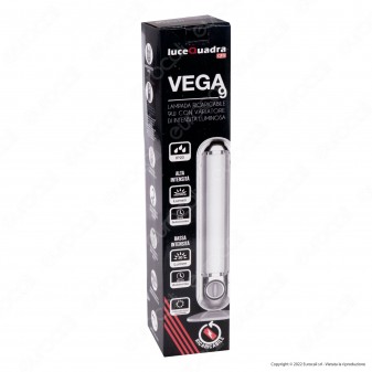 CFG LuceQuadra Vega9 Lampada LED 9W Ricaricabile con Variatore di