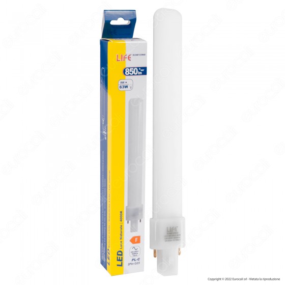 Life Lampadina LED G23 2 Pin 9W SMD Lampada Tower PL-C - mod. Life Lampadina LED G23 2 Pin 9W SMD Lampada Tower PL-C - mod.