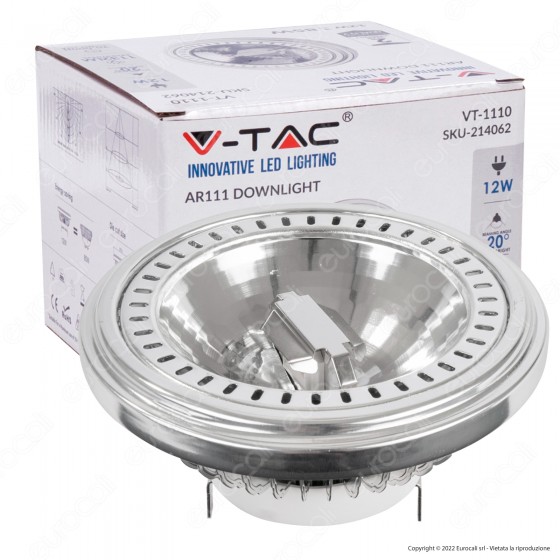 V-Tac VT-1110 Lampadina LED GX53 12W Faretto AR111 Spotlight V-Tac VT-1110 Lampadina LED GX53 12W Faretto AR111 Spotlight