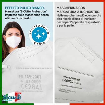 Sicura Protection 20 Mascherine Protettive Colore Azzurro Filtranti