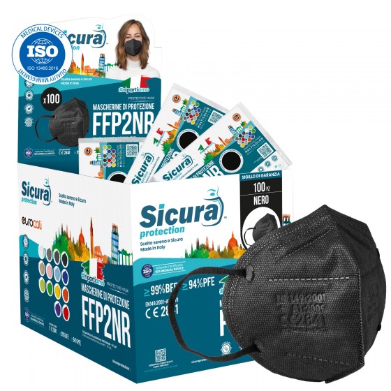 Sicura Protection Espositore con 100 Mascherine Protettive Colore Sicura Protection Espositore con 100 Mascherine Protettive Colore