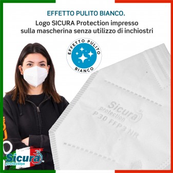 Sicura Protection 30 Mascherine Small Colore Nero Filtranti Monouso