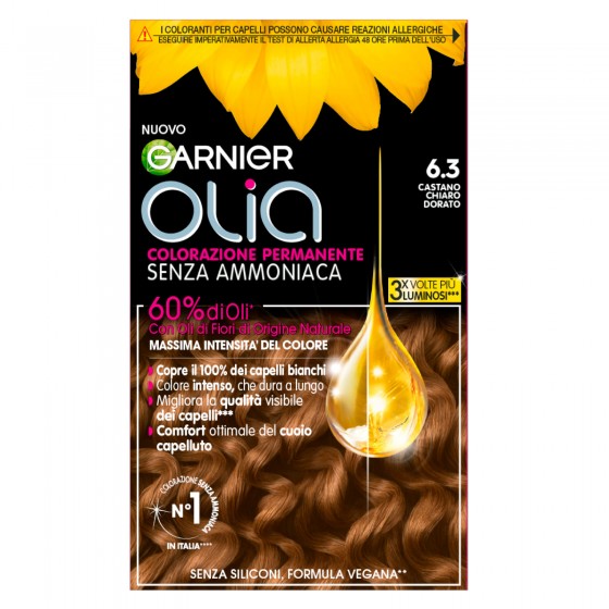 Garnier Olia Tinta Permanente per Capelli 6.3 Castano Chiaro Dorato