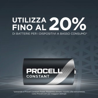 Procell Duracell Constant Power LR20 Torcia D Mono 1.5V for Low Drain