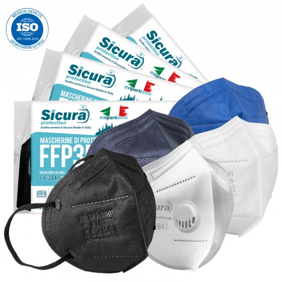 Sicura Protection Mascherina Filtrante Monouso in TNT Vari Colori Sicura Protection Mascherina Filtrante Monouso in TNT Vari Colori