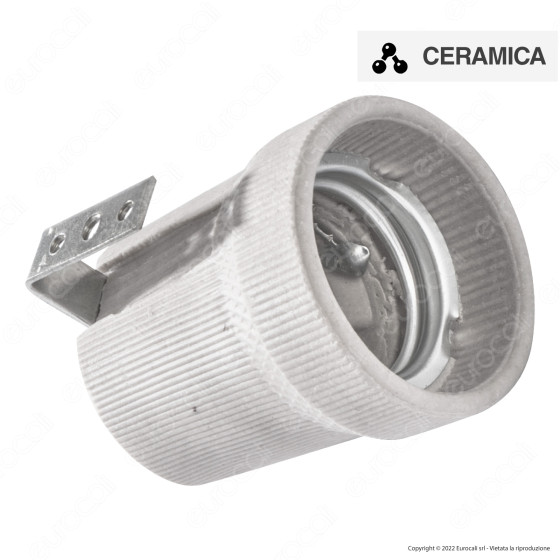 Kanlux HLDR-E27 Portalampada Zigrinato in Ceramica per Lampadine E27 Kanlux HLDR-E27 Portalampada Zigrinato in Ceramica per Lampadine E27