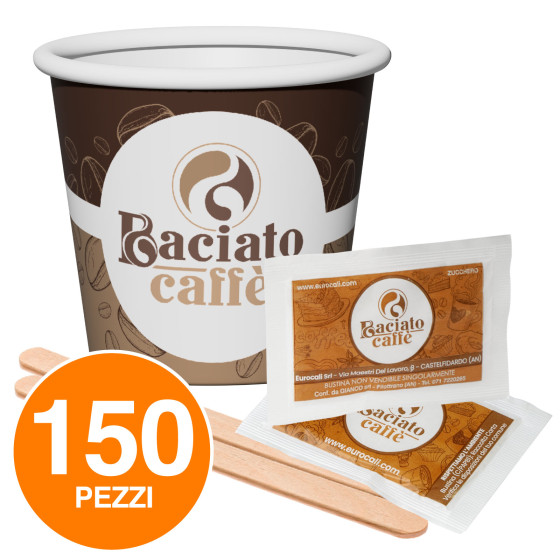 Kit da 50 Bicchierini Biodegradabili + 50 Palettine in Legno + 50 Kit da 50 Bicchierini Biodegradabili + 50 Palettine in Legno + 50