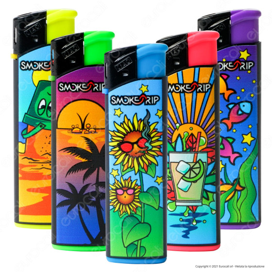 SmokeTrip Large Accendino Elettronico Grande Fantasia Summer - Serie SmokeTrip Large Accendino Elettronico Grande Fantasia Summer - Serie