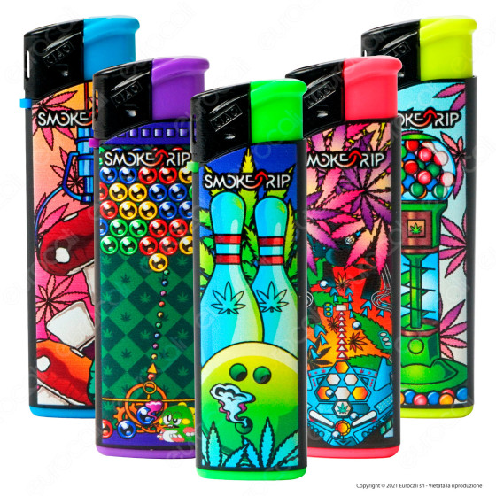 SmokeTrip Large Accendino Elettronico Grande Fantasia Luna Park - SmokeTrip Large Accendino Elettronico Grande Fantasia Luna Park -