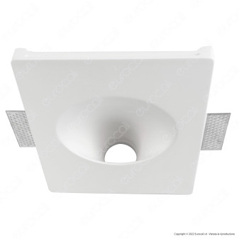 V-Tac VT-11008 Portafaretto Quadrato Fisso da Incasso per Lampadine GU10 Bianco - SKU 6771