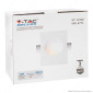 V-Tac VT-11008 Portafaretto Quadrato Fisso da Incasso per Lampadine GU10 Bianco - SKU 6771