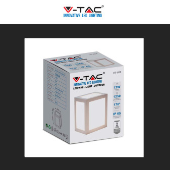 V-Tac VT-822 Lampada LED da Muro 12W LED SMD Applique IP65