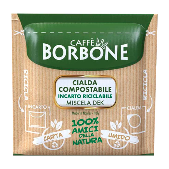 50 Cialde Compostabili Caffè Borbone Miscela Verde Dek Decaffeinato 50 Cialde Compostabili Caffè Borbone Miscela Verde Dek Decaffeinato
