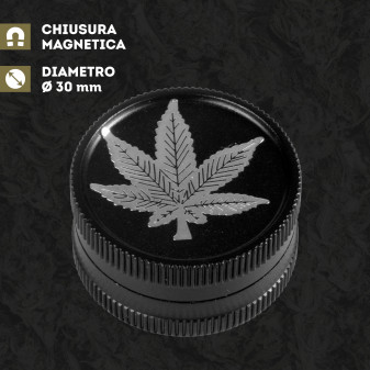 Champ High Pipa a Tubo in Metallo Colore Rainbow + Grinder Tritatabacco 2 Parti in Metallo Colore