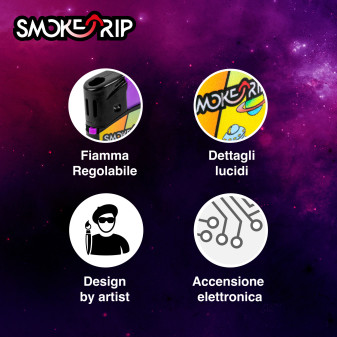SmokeTrip Large Accendini Elettronici Grandi Fantasia USA - Serie da 5 Accendini