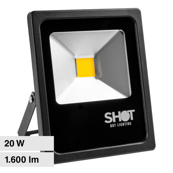 Bot Lighting Shot Faro LED Floodlight 20W SMD IP65 Nero - mod. AKRON20NLV Bot Lighting Shot Faro LED Floodlight 20W SMD IP65 Nero - mod. AKRON20NLV