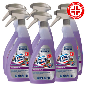 Lysoform Professional Safeguard Spray Disinfettante Detergente 2in1 Presidio Medico Chirurgico - 6